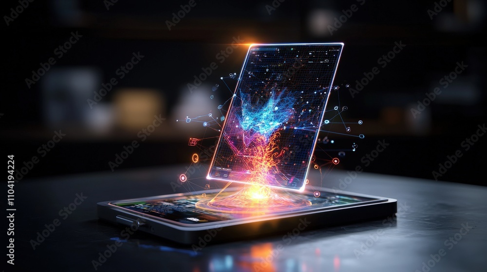 Aufkleber Futuristic user-friendly application prototype with interactive features for modern digital workspaces