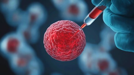 Researcher testing viral vector-based gene therapies in cultured cells, viral vector gene therapy, genetic repair