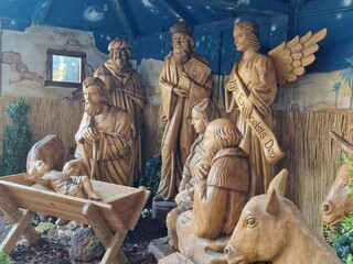 Christmas and New Year. Holidays , sweets, gifts and toys. Christ was born. The Star of Bethlehem...