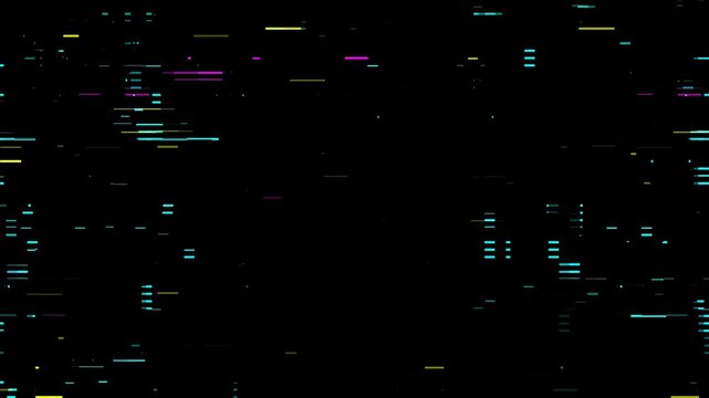 Glitch texture screen transition. Glitch artifacts grain on alpha channel background. Colorful glitch background. Noise glitch tv bad signal effect. 