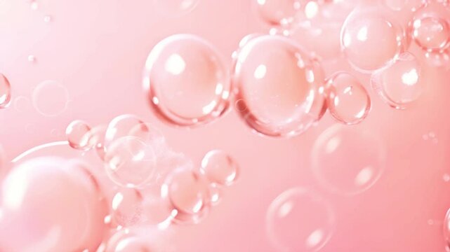 Soft Pink Bubbles Background