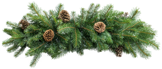 Decorative pine garland with pinecones perfect for holiday celebrations indoors