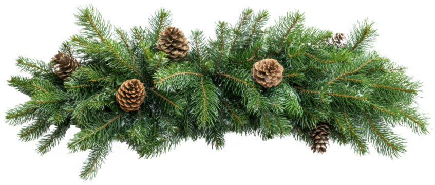 Decorative pine garland with pinecones perfect for holiday celebrations indoors