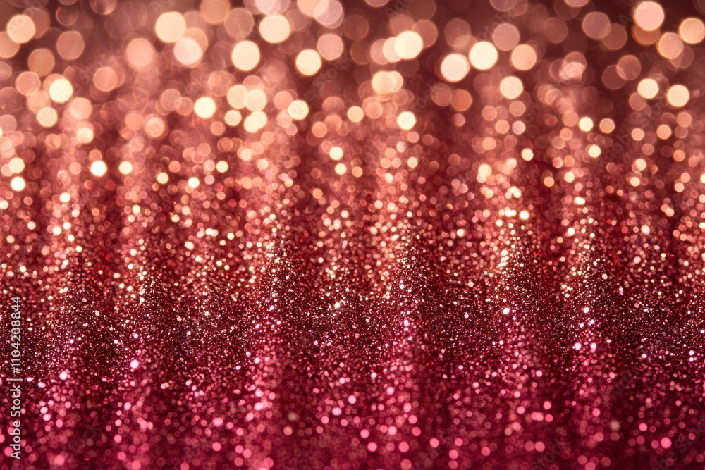 Poster a shimmering background with sparkling bokeh effects in warm tones.