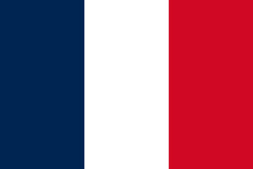 vector flag of France. 
french official national flag. 
flat style design