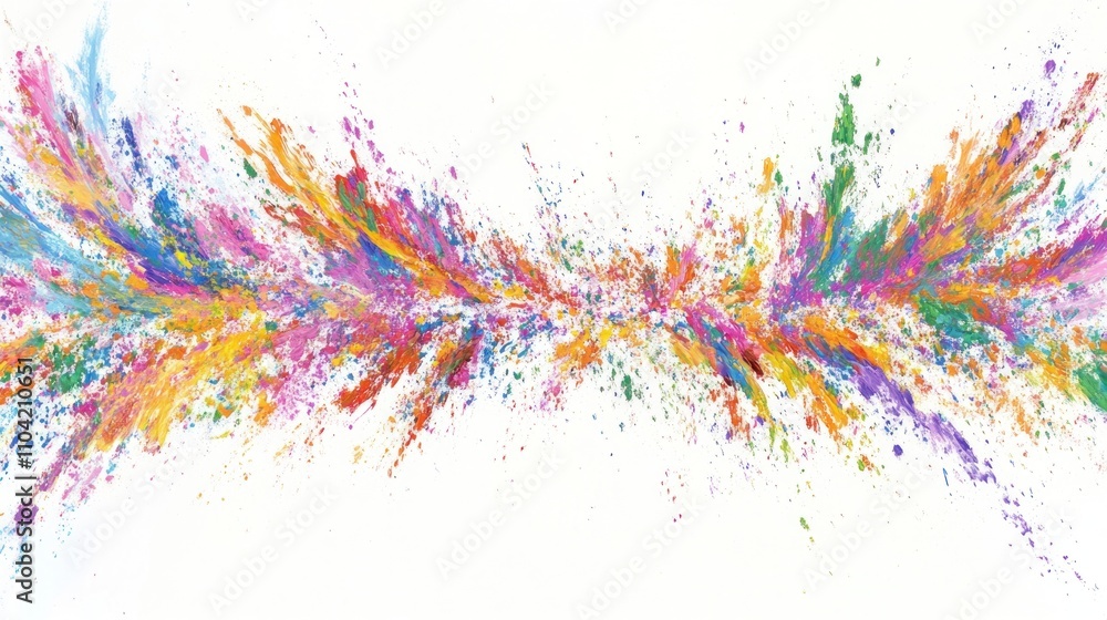 Poster a vibrant explosion of colors creating a dynamic abstract design.