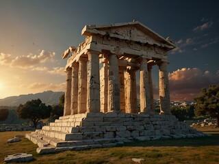 Obraz premium Ancient Greek temple.