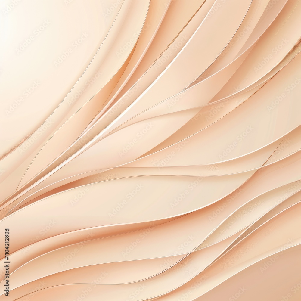 Poster abstract wavy background in soft peach tones, ideal for design and digital projects.