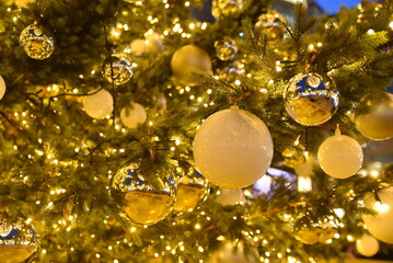  Décorations dorées du sapin de Noël