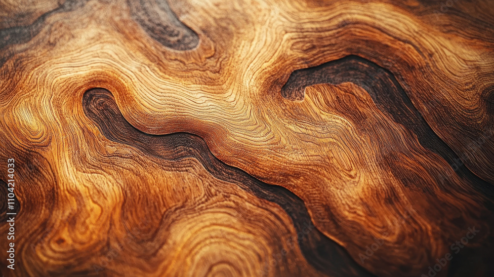 Poster high resolution close up of natural oak wood grain showcasing intricate patterns and textures. warm 