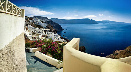 Obraz premium Oia alleyway view