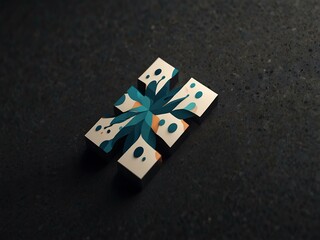 Fototapeta na wymiar Another abstract logo design featuring cross-pattern dots.