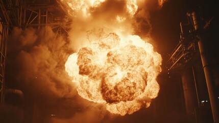 Inferno: Oil Rig Catastrophe Night Blaze