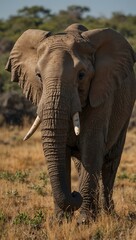 Fototapeta premium Another African elephant in the wild.