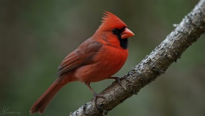 Another Northern Cardinal, showing its beauty up close.