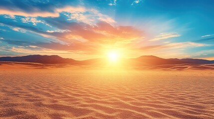 Sunlight desert landscape background