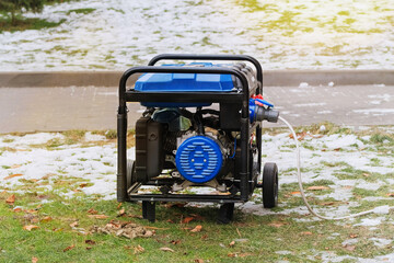 Problem with electricity. Portable gasoline or diesel generator to provide electricity. Mobile...