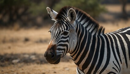 Another view of Burchell&rsquo;s zebra in nature.