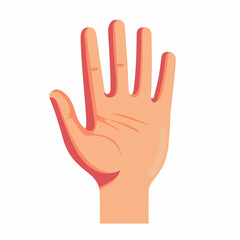 Obraz premium Modern Flat Design Human Hand Icon Vector Illustration