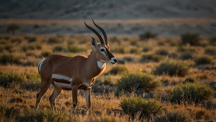 Fototapeta premium Antelope in a natural park setting.