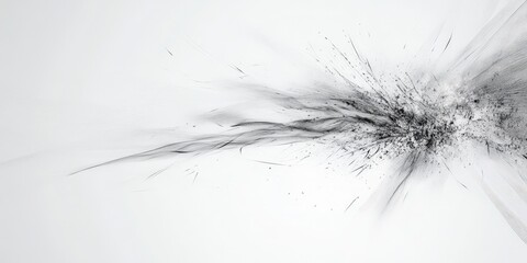 Obraz premium Abstract Black Ink Burst on White Background