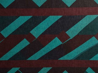 Aqua and burgundy diagonal lines blend.
