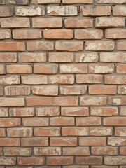 Obraz premium Old weathered brick wall with a rustic texture, perfect for background or design element, background, textured