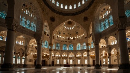 Obraz premium Architectural beauty of a mosque, symbolizing faith and grandeur.