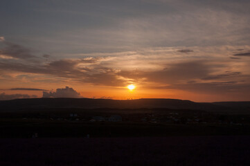 Naklejka premium A sunset sky with clouds