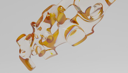 3d abstract glass shape © neurostructure