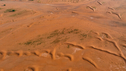 Moroccan Sahara Desert, ancient black volcanic mountains, the Sahara River Oued Ghris, stunning...