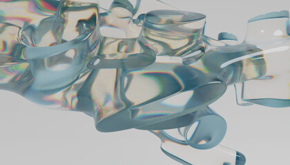 3d abstract glass shape © neurostructure
