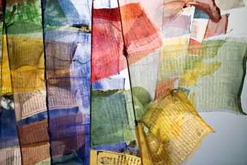 Lines of prayer flags in Bhutan