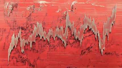 A stock chart indicating market volatility with sharp spikes and dips highlighted