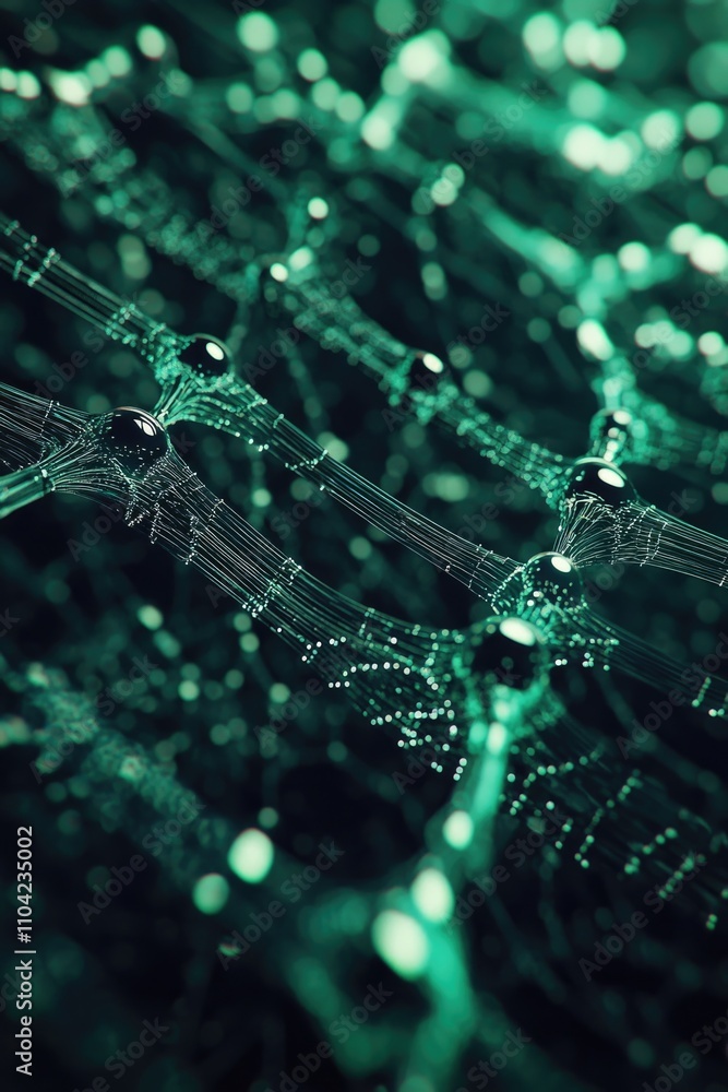 Poster a digital abstract background with network circuitry. highly detailed, symbolizing advanced communic
