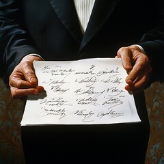 Historic document signing ceremony office photography indoor close-up heritage and legacy unveiled