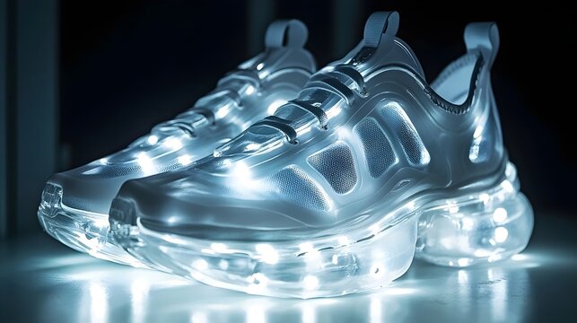 A pair of shoes with lights on them