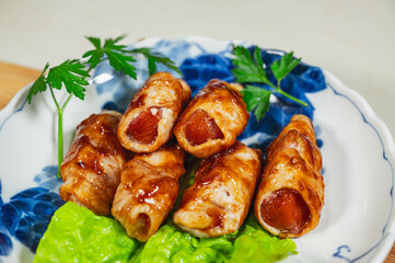 柿のジューシー肉巻き