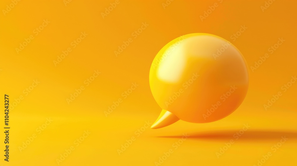 Aufkleber this image features a speech bubble with a yellow background and a shadow, suggesting the idea of di