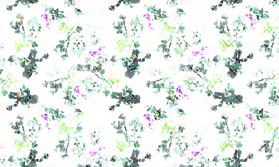 Beautiful Pattern, Floral Seamless Digital Design,Watercolor Textile Allover Abstract Design.On Background