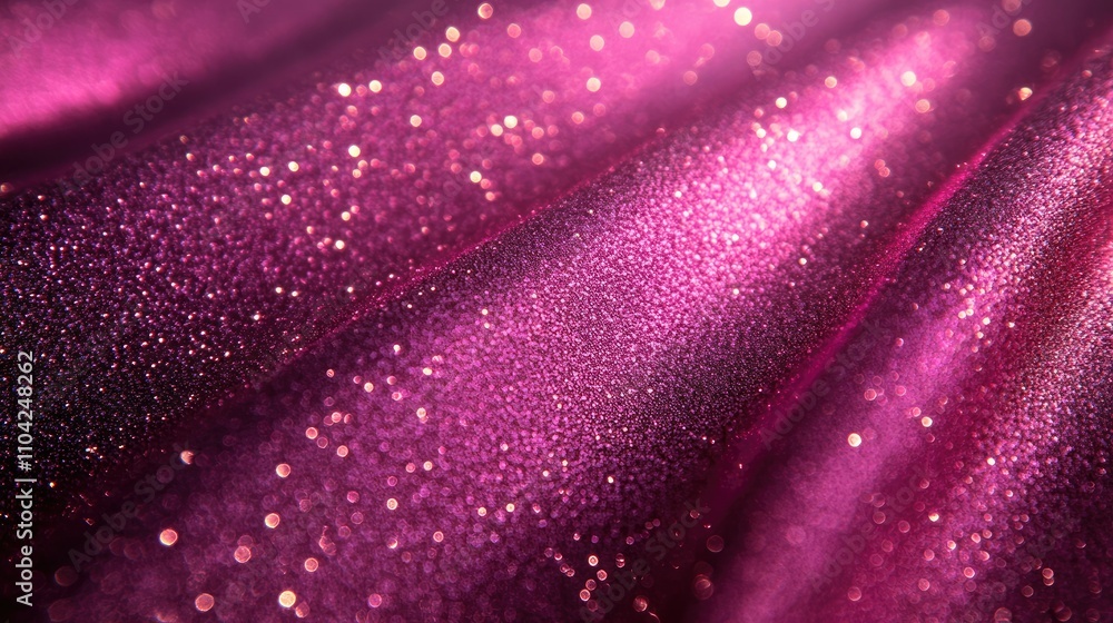 Aufkleber soft waves of shimmering pink fabric capture light brilliantly, creating a sparkling effect that rec