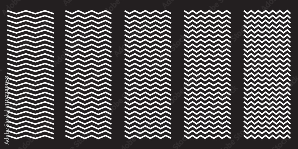 Poster wave line and wavy zigzag pattern lines. vector black underlines, smooth end squiggly horizontal cur