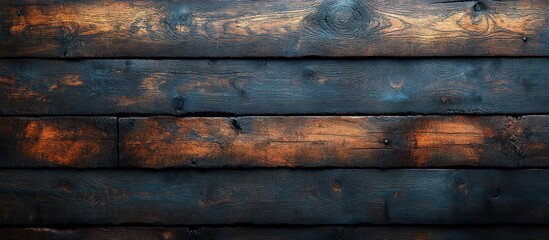 Dark rustic wooden planks background texture.