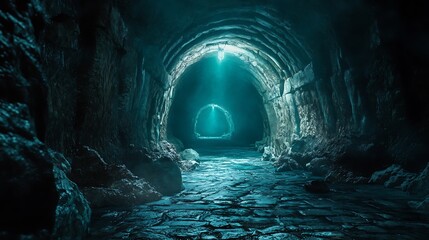 Hidden underworld passage highlighting textured stone cave features photos