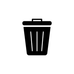 Black Trashcan Delete Icon on Computer
