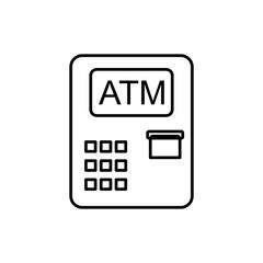 Bank atm icon. Isolated bank teller and bank atm icon line style. Premium quality vector symbol drawing concept for your logo web mobile app UI design.