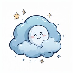 baby sleeping on the cloud