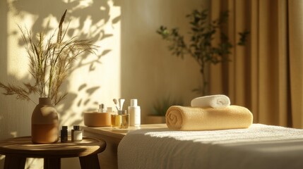 Fototapeta premium The Spa Room with Towels