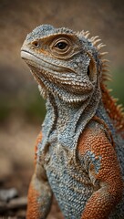 Fototapeta premium Bearded agama lizard, Pogona vitticeps.