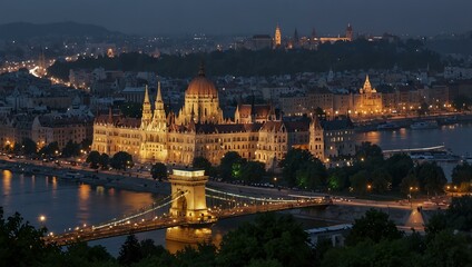 Naklejka premium Beautiful Budapest cityscape.